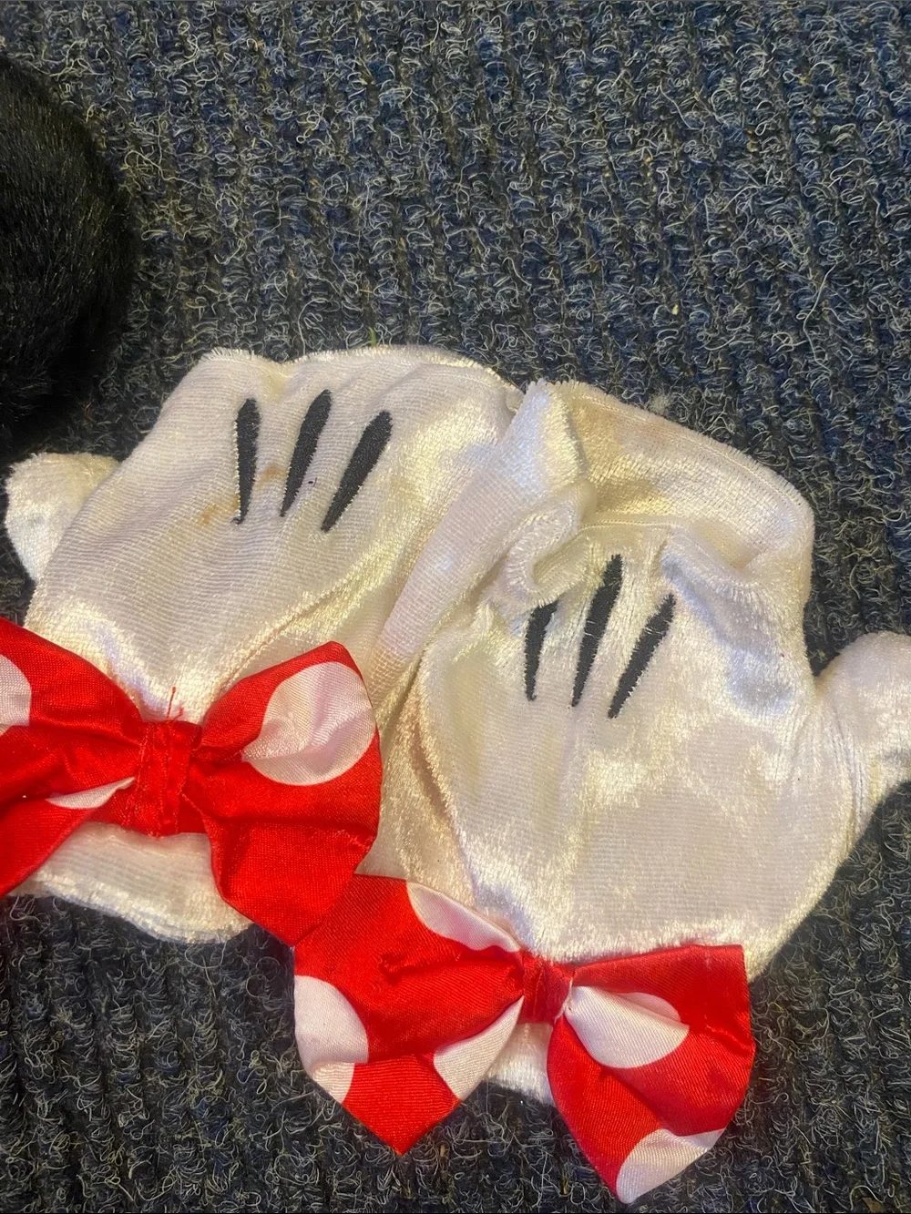 Disney Black Minnie Mouse Ear Headband with Red Polka Dot Bow